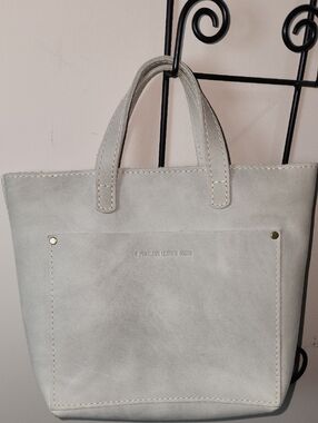 Portland Leather Goods Light Mint Green Satchel Tote Bag Leather Crossbody Purse